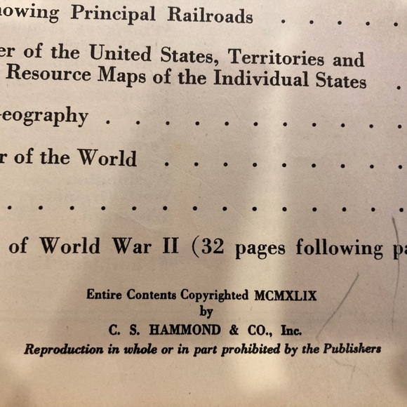 1949 North America Map Ready to Frame 9 1/4” x 12 1/4” - Picture 3 of 4